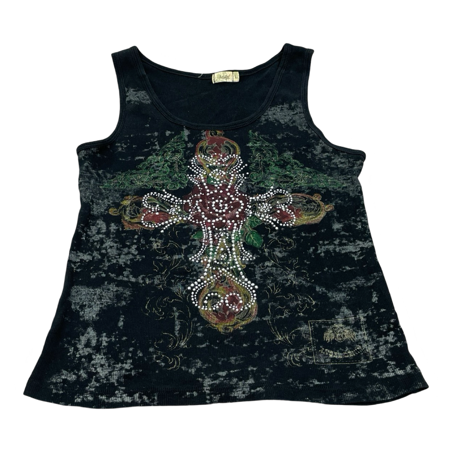 Affliction Style Bedazzled Tank Top