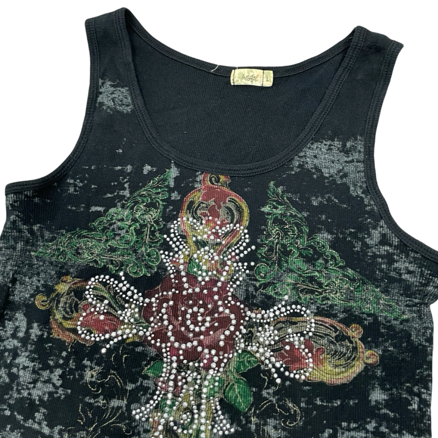 Affliction Style Bedazzled Tank Top