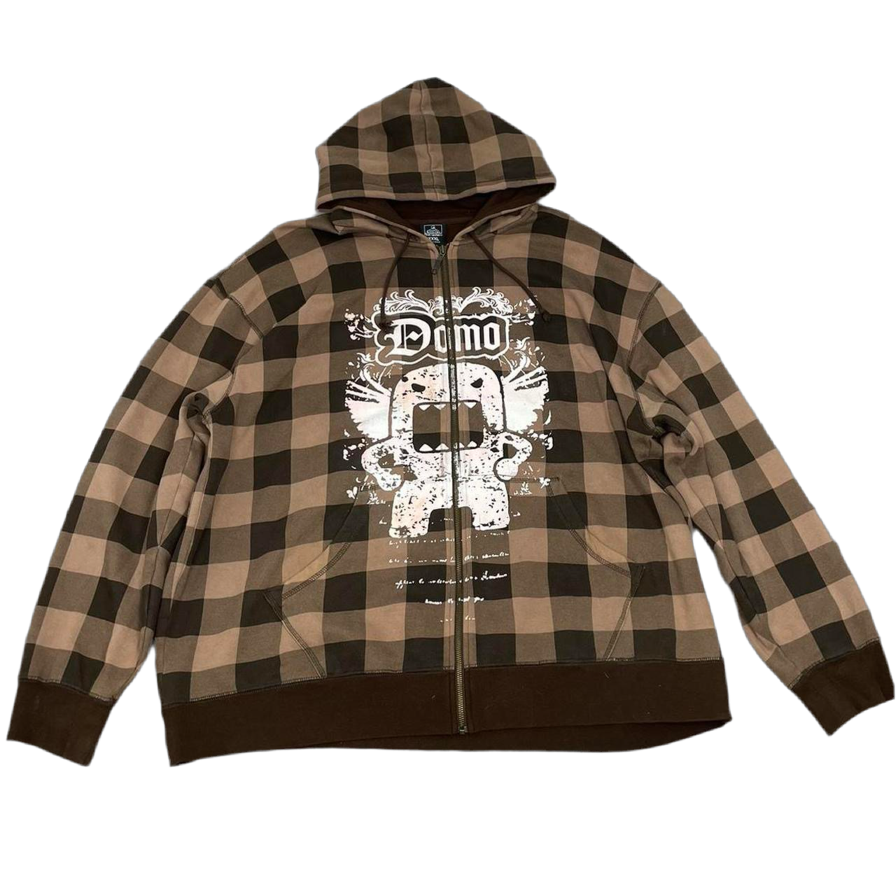 Domo Plaid Zip Up Hoodie