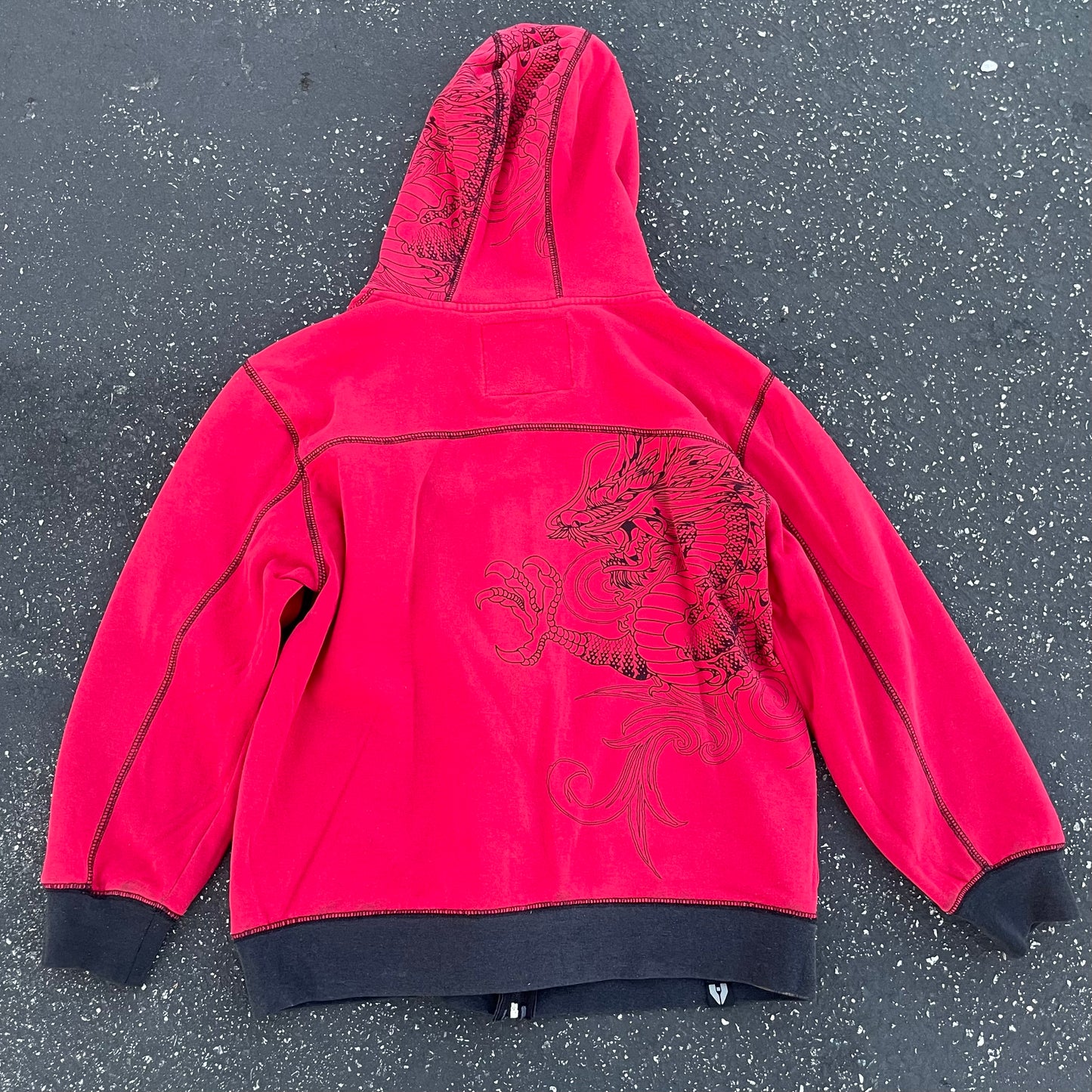 Y2K Dragon Zip Up Hoodie